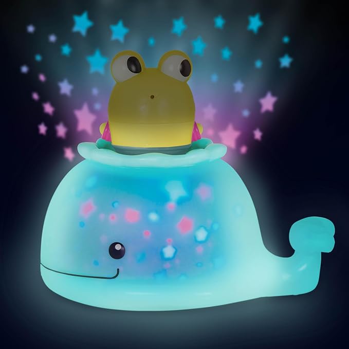 B. toys – Animal Bath Toys – Waterproof Bath Book – Light-up Whale & Color Changing Frog Squirt – Bath time Playset – 6 Months + – Glow & Splash, Tub Time Book