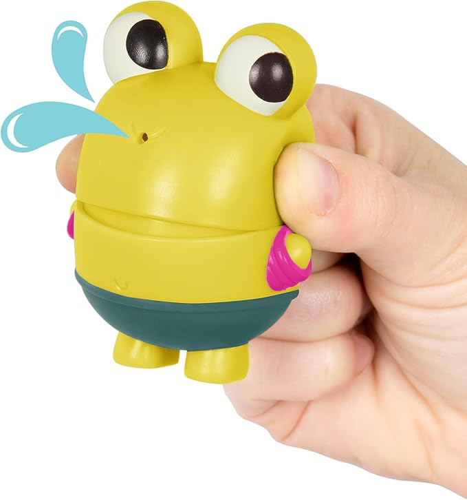 B. toys – Animal Bath Toys – Waterproof Bath Book – Light-up Whale & Color Changing Frog Squirt – Bath time Playset – 6 Months + – Glow & Splash, Tub Time Book