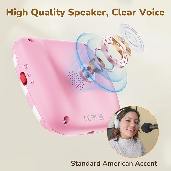 Talking Flash Cards for Toddlers 1-5 Clear Voice & Thick Cards & Easy to Slide in and Out, Independent Play & Speech Development Toys, 20 Topics Including Numbers & Letters & Songs