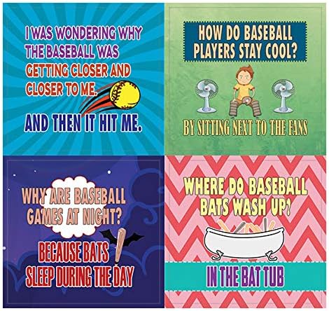 Creanoso Playing Baseball Funny Sports Jokes Stickers (10-Sheet) – Total 120 pcs (10 X 12pcs) Individual Small Size 2.1 x 2. Inches, Cool Themes Designs, Decor Art for Boys & Girls, Children, Teens