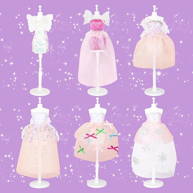deAO Fashion Designer Kit for Girls,400+PCS Fashion Design Crafts with 6 Mannequins,Arts and Crafts Kit- DIY Sewing Kit for Kids 8-12,Gifts for Girls