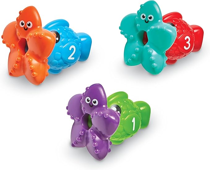 Learning Resources Steve The Scoop & Splash Shark, 7 Pieces, Ages 18 Months+, Toddler Learning Toys, Baby Toys ,Toddler Bathtub,Pool Toys, Water Toys