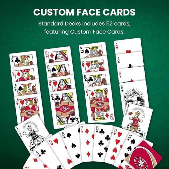 MasterPieces - NFL Playing Cards, Officially Licensed Los Angeles Chargers Football Deck, Family Games for Adults and Kids, Standard Index