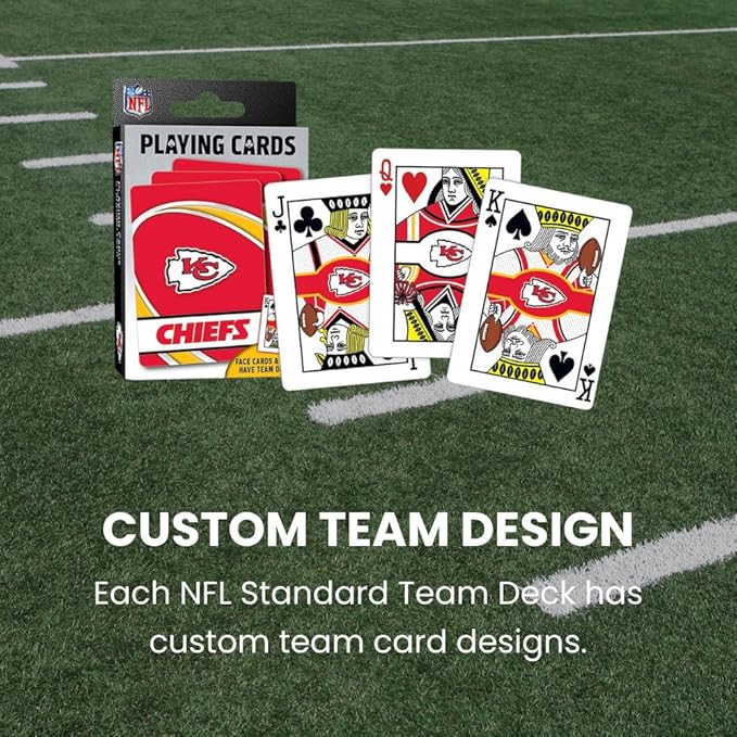 MasterPieces - NFL Playing Cards, Officially Licensed Los Angeles Chargers Football Deck, Family Games for Adults and Kids, Standard Index