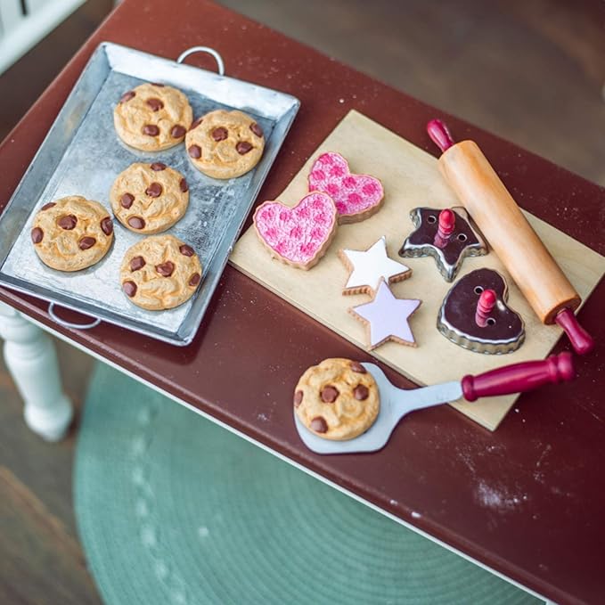 The Queen's Treasures 18 Inch Doll Accessories, 23 Pc Vintage Style Baking Tool Set and Food, Compatible with American Girl Kitchen Furniture