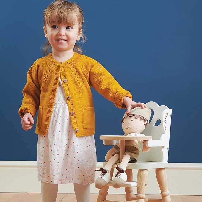Le Toy Van - Educational Wooden Toy Role Play Beautiful Doll High Chair | Girls Pretend Play Toy Pram Playset - for Ages 3+ (TV601)
