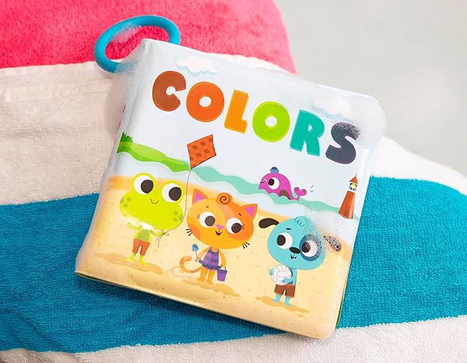 B. toys – Baby Bath Book – Educational Book for Babies – Book About Colors – Waterproof Bathtub Toys – 6 Months + – Tub Time Books - Colors