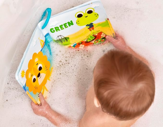 B. toys – Baby Bath Book – Educational Book for Babies – Book About Colors – Waterproof Bathtub Toys – 6 Months + – Tub Time Books - Colors
