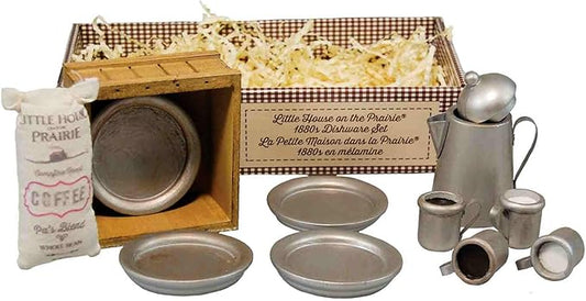 The Queen's Treasures 18 Inch Doll Kitchen Accessories, Little House on The Prairie 12 Piece 1880's Dishware Set Compatible for Use with American Girl Dolls