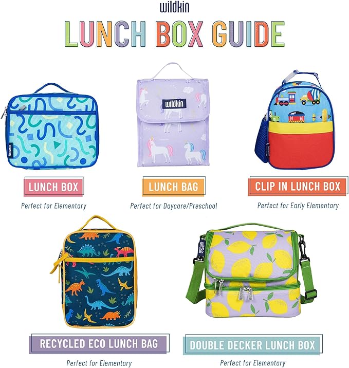 Wildkin Kids Insulated Lunch Box for Boys and Girls, Perfect Size for Packing Hot or Cold Snacks for School and Travel, Mom's Choice Award Winner, BPA-free, Olive Kids (Birdie)