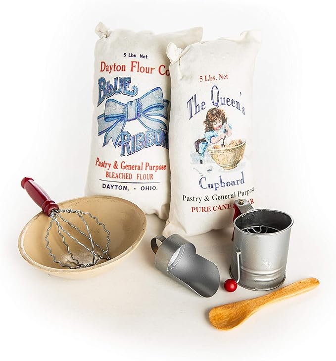 The Queen's Treasures 18 Inch Doll Accessories, 23 Pc Vintage Style Baking Tool Set and Food, Compatible with American Girl Kitchen Furniture